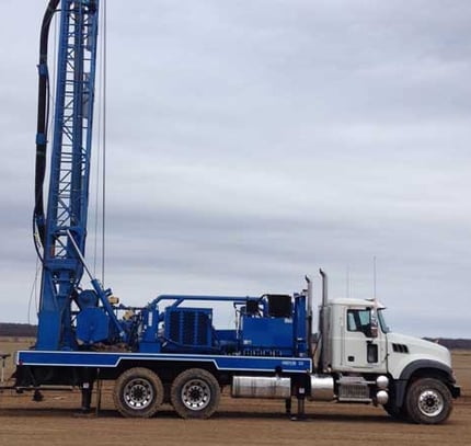 Well Drilling Truck blue