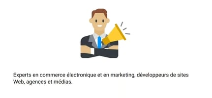 Ecommerce and marketing experts, website developers, agencies and media