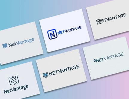 Illustration de six concepts de logos pour NetVantage