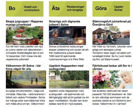 Solna Stads hemsida 2013