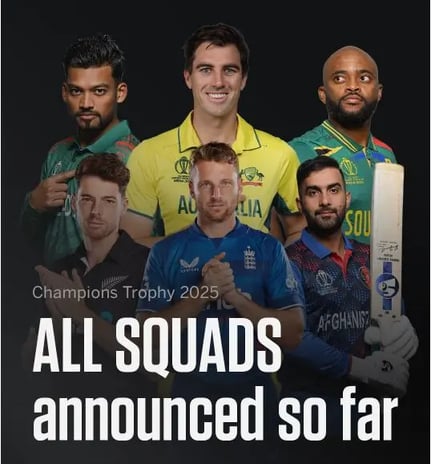 ICC Champions Trophy 2025 All Squads