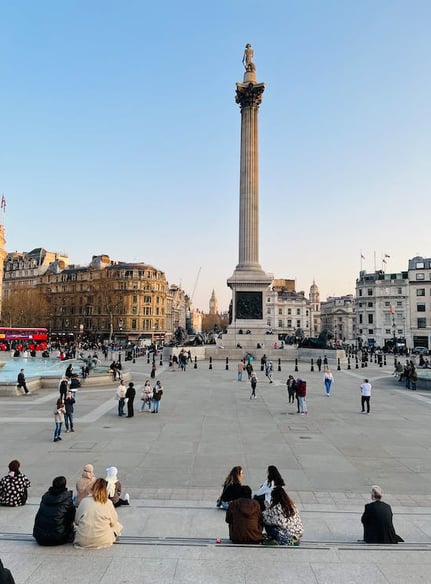 trafalgar square and the national galery