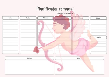 Planificadores Semanales de San Valentín: Descarga Gratis