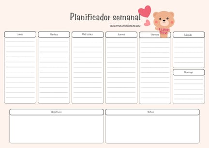 Planificadores Semanales de San Valentín: Descarga Gratis