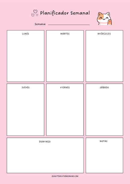 Planificadores Semanales Kawaii: Organiza tu Semana con Estilo y Alegría 