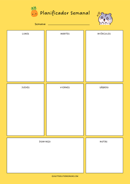Planificadores Semanales Kawaii: Organiza tu Semana con Estilo y Alegría 