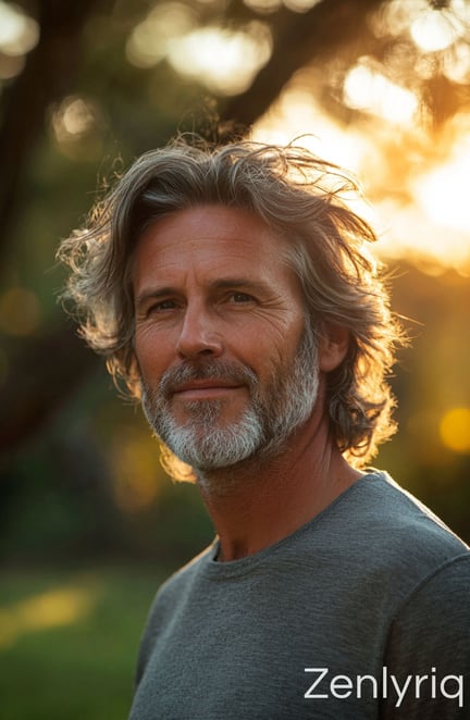 man outdoors in morning sunlight, representing vitality and a joint-support-focused lifestyle