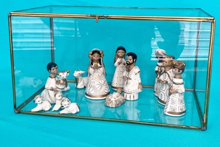 Nativity in display case