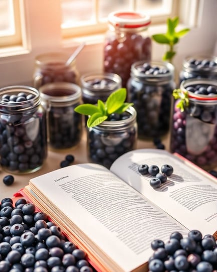 Blueberries and Text Book