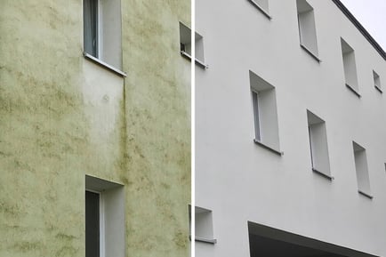 Fassaden-, Dach-, Fenster-, PV- und Pflastersteinreinigung von Easy-Sauber – gründlich, professionel