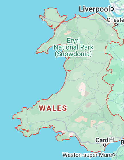 Map of Wales