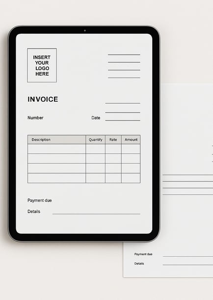Free Invoice Template (English) - Minimal PDF (non-editable)