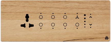 Wood touch switch plates