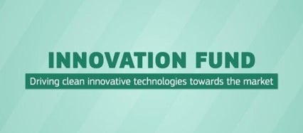 green and white background with the words "innovation fund"