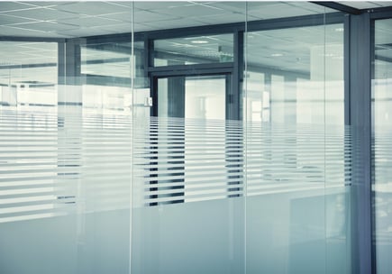 Commercial glazing office door
