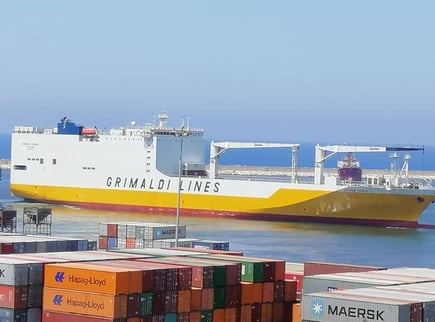 Grimaldi Lines at Latakia Port