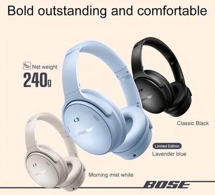 a pair of headphones with the words bose noise noise on it