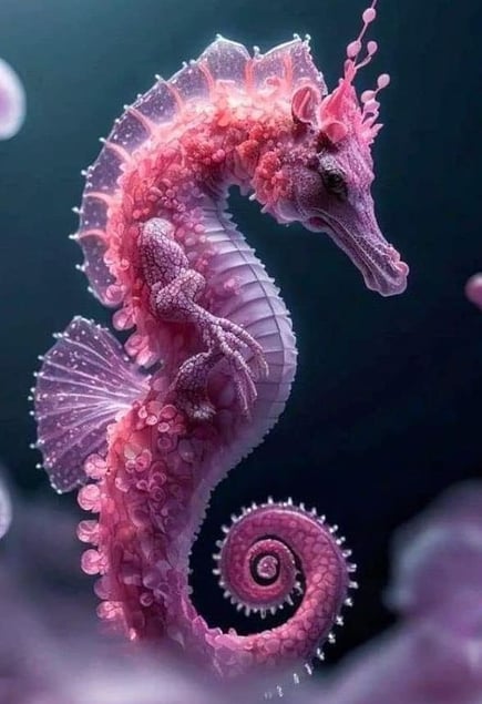 Pink seahorse