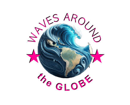 Waves Around Globe logo