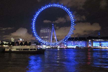 the London Eye at night