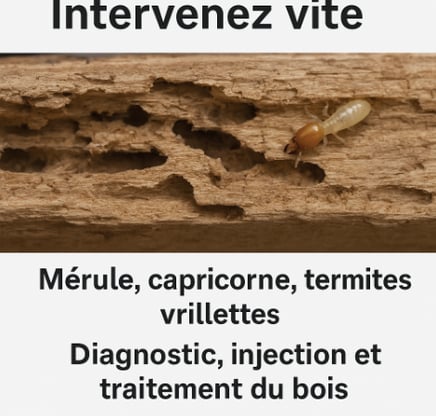 Diagnostic Mérule, capricorne, termites, vrillettes