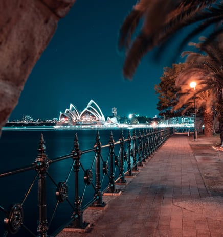walking street of sydney at night