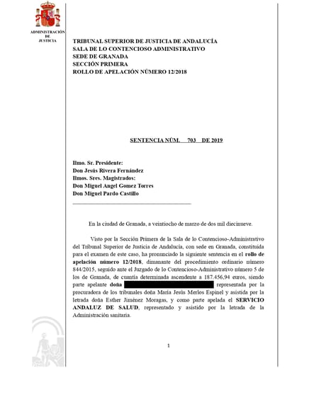sentencia condena negligencia medica por error diagnostico