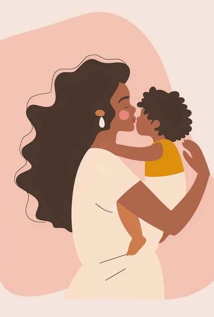 une femme tenant un bébé dans ses bras
