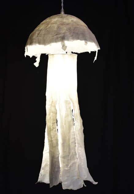 méduse suspension lumineuse papier sète