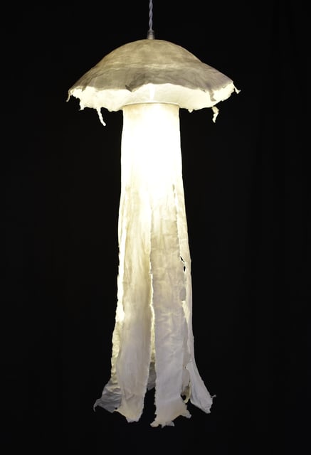 méduse suspension lumineuse papier sète