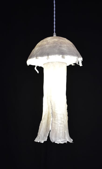 méduse suspension lumineuse papier sète