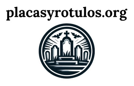 Placas Cementerio y rótulos logo