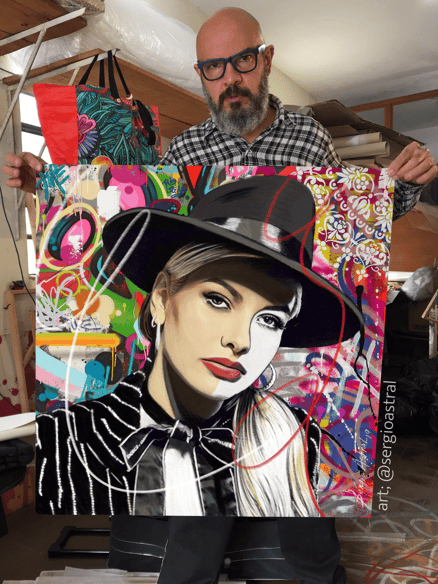 Ateliê do renomado artista plástico Sérgio Astral, conhecido por suas pinturas personalizadas e projetos artísticos.