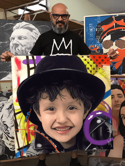 Ateliê do renomado artista plástico Sérgio Astral, conhecido por suas pinturas personalizadas e projetos artísticos.