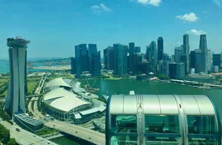 View from the Singapore Flyer ferris wheel.