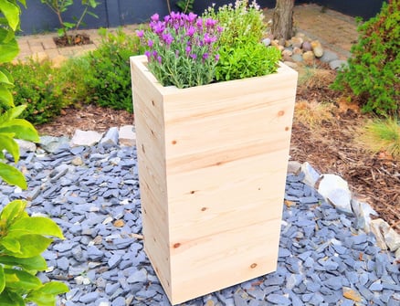 tall wooden planter made to size UK