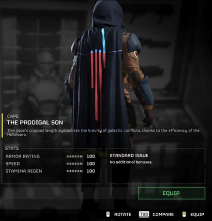 Helldivers 2 Cape in Style of Steam reviews