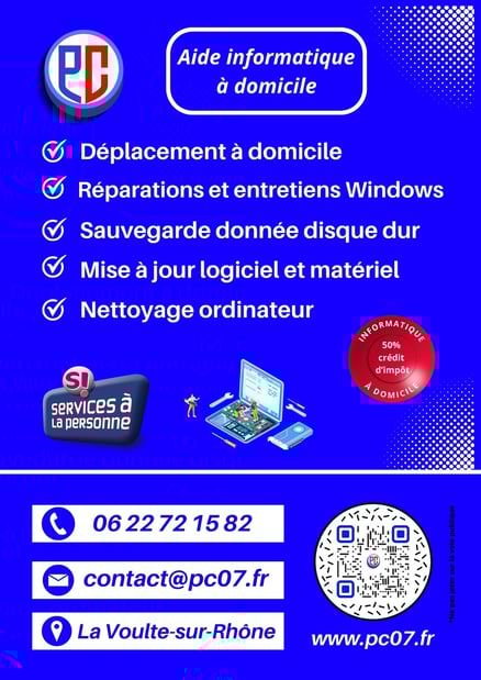 flyer réparateur ordinateur en ardèche