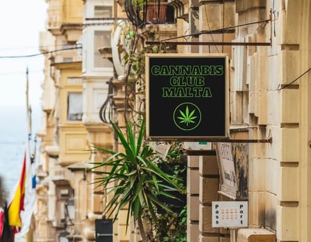 Cannabis Club Sign in Malta