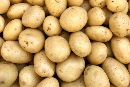 new potatoes in a pile