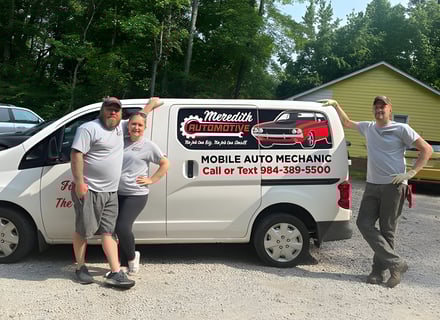 sideview of Meredith Auto