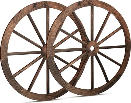 Enhance Your Space with These Versatile Wooden Wagon Wheel Decors