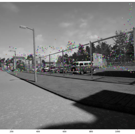 The colored circles are the SIFT keypoints found for this image.