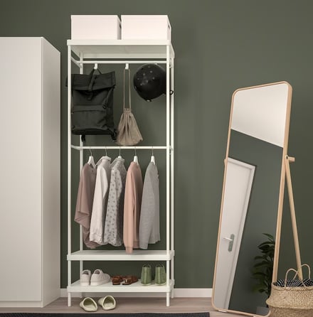clothes organizer standalone white