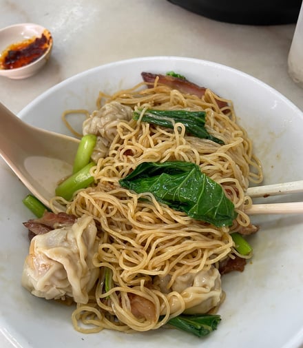 wonton noodles with vegetables