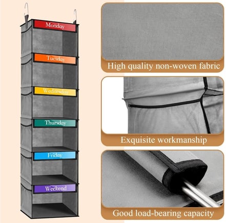 kids organizer, weekly shelf hanging closets, Kids Closet Organizer Clothes Storage Organizer kids