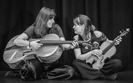 string players duo, violin and viola