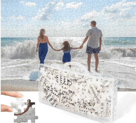 Dargr Custom Jigsaw Puzzle from Photos 1000/500/300 Pieces,Customized Personalized Wooden Puzzle Gif