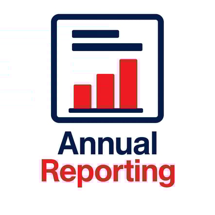 a logo for the annual report of the annual report of the annual report of the