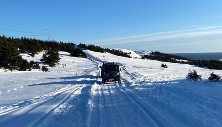 La Montagne de l'île du Havre Aubert l'hiver